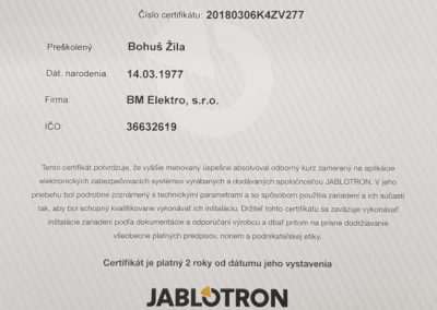 certifikát jablotron-k4-skolenie 2018