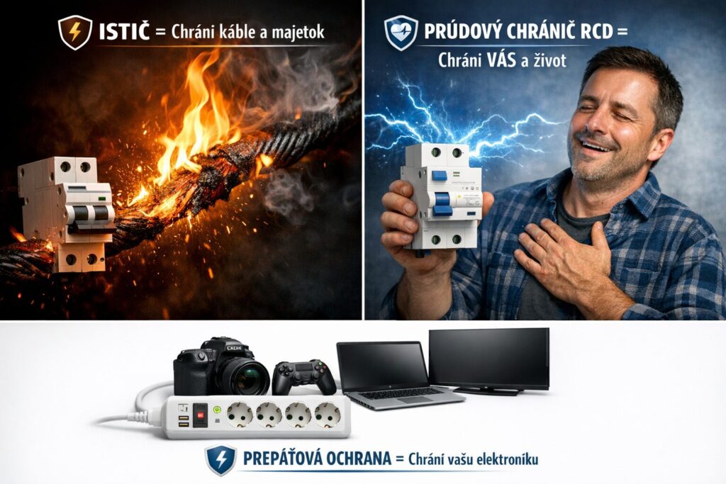 Rozdiel medzi ističom a prúdovým chráničom