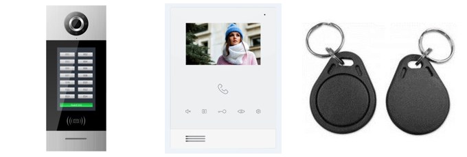 Domáci telefón GVS SMART 7 — dotykové tablo, video monitor a RFID čipy